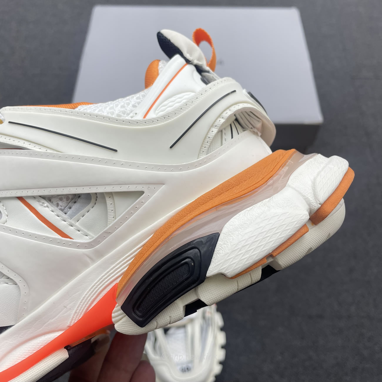 Balenciaga Track White Orange Womens 542436 W1gb1 9059 (9) - newkick.vip